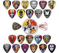 Guitar Plectrums 24 Pack Mix-4, 0.46-1.2mm Thin to Heavy, Personalised for Acoustic, Bass, Electric Guitar