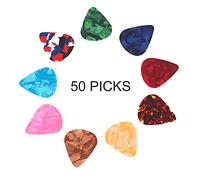 Guitar Plectrums Celluloid Picks Set Durable Strong Smooth for Various Folk Guitar Players Random 0.46mm 0.7mm Thickness Options (Thickness 0.46mm)