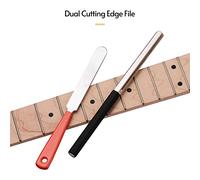 Guitar Polish Tools Set, Stainless Steel Guitar Fret Crowning File Set, Time-saving Luthier Repair Tools for Bass, Ukulele, and More, with Black Handle, for Orange Handle