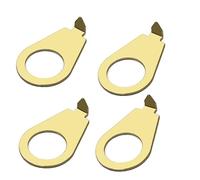 Guitar Position Pointers, 3/8 Inch Chrome Metal, 4-Piece Set for Electric Guitar (Gold)