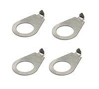 Guitar Position Pointers, 3/8 Inch Chrome Metal, 4-Piece Set for Electric Guitar (Silver)