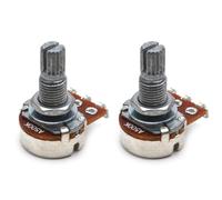 Guitar Potentiometer 18mm Long Split Shaft, A250K/B250K/A500K/B500K Volume or Tone Control Pot, 2-Pack for Electric Guitar/Bass Custom Wiring