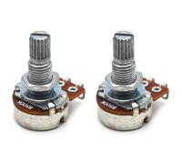 Guitar Potentiometer 18mm Shaft Length, A250K/B250K/A500K/B500K Volume or Tone Control Pot, 2-Pack for Electric Guitar/Bass