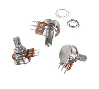 Guitar Pots, 3pcs A1m Knurled Potentiometers for Electric Volume & Tone Control, Split Shaft Potentiometer