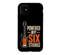 Guitar Powered By Six Strings Music Guitarist Player Gift Case for iPhone 11