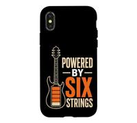 Guitar Powered By Six Strings Music Guitarist Player Gift Case for iPhone X/XS