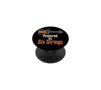 Guitar Powered By Six Strings Music Guitarist Player Gift PopSockets Adhesive PopGrip
