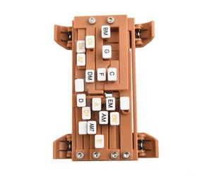 Guitar Practice Aid Designed to Accelerate Chord Recognition and Execution Through Repetitive Physical Reinforcement of Finger Patterns (Brown)