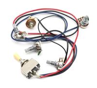 Guitar Pre wired Harness 2v2t 3 way Toggle Switch 500k Resistor Electric Guitar Wiring Kit