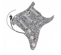 Guitar Pre-Wired Pickguard Black & White Pickguard White Pickup Dual Hot Rails Humbucker Pickup Versatility Pre-wired Pickguard For Guitars