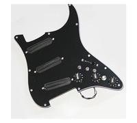 Guitar Pre-Wired Pickguard Electric Guitar Pickup Circuit Assembly, 20 Tones, 3 Small Double All-black Configuration Circuit Assemblies