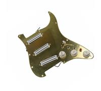 Guitar Pre-Wired Pickguard Gold Mirror Pickguard White Pickup Dual Hot Rail Humbucker Pickup Versatility Pre-wired Pickguard For Guitars