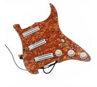 Guitar Pre-Wired Pickguard Orange Pickguard White Pickup Dual Hot Rails Humbucker Pickup Versatility Pre-wired Pickguard For Guitars