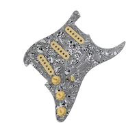 Guitar Pre-Wired Pickguard Pickups Guitar SSS Single Coils Pickups Loaded Pickguard/Yellow Pickup Covers Set (Color : 21)