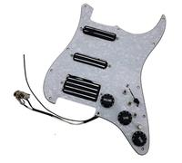 Guitar Pre-Wired Pickguard Prewired ST Guitar Pickguard Set Multifunction Coil Split SSH Mini Humbucker Pickup High Output Wiring Harness 1 Set (Color : 06)