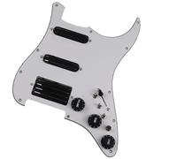 Guitar Pre-Wired Pickguard Prewired ST Guitar Pickguard Set Multifunction Coil Split SSH Mini Humbucker Pickup High Output Wiring Harness 1 Set (Color : White)