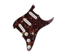 Guitar Pre-Wired Pickguard SSS Prewired Pickguard Set Multifunction White Single Coil Ceramics Pickups Welding Harness Guitar Accessories (Color : 13)