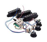 Guitar Prewired Harness 3Pcs Electric Guitar Wiring Harness Prewired Pickups And 5-Way Converter 2T1V Pickup Harness Kit Guitar Pickup Wiring Harness