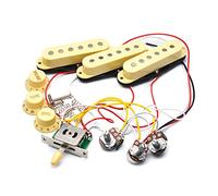 Guitar Prewired Harness 3Pcs Electric Guitar Wiring Harness Prewired Pickups And 5-Way Converter 2T1V Pickup Harness Kit Guitar Pickup Wiring Harness