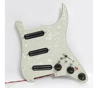 Guitar Prewired Loaded Pickguard Set For Fender Stratocaster with 3 Dual Rail Mini Humbucker Pickups, Coil Split Switches, Enhancement Switch, Pots (322)