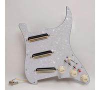 Guitar Prewired Loaded Pickguard Set For Fender Stratocaster with 3 Dual Rail Mini Humbucker Pickups, Coil Split Switches, Enhancement Switch, Pots (30)