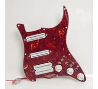 Guitar Prewired Loaded Pickguard Set,For Strat Guitar Prewired Pickguard with Coil Splittin Humbucker Pickups Set for USA/Mexico Strat Electric Guitar Replacement Parts (Brown Tortoise)