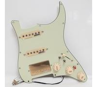 Guitar Prewired Loaded SSH Pickguard Assembly for Fender Style ST Electric Guitar, Alnico 5 Single Coil and Humbucker Pickup Set, Coil Split Function, Compatible with Strat Style Guitars