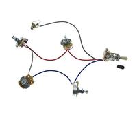 Guitar Prewired Wiring Harness Humbucker Solderless Wiring Harness 2V2T with 500K Pots and 3 Way Toggle Switch For SG G-400 Series