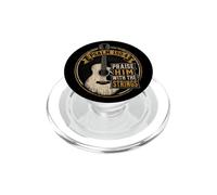 Guitar Psalm 150:4 Praise Him With The Strings Vintage Gift PopSockets PopGrip for MagSafe