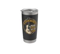 Guitar Psalm 150:4 Praise Him with The Strings Vintage Gift Stainless Steel Insulated Tumbler