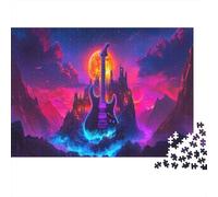 Guitar Puzzle 1000 Piece Mountain Valley Children's Toys for Adults And Kids Gift High Difficulty Game Challenging Puzzles 1000pcs (75x50cm)