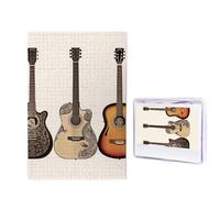 Guitar Puzzle for Adults 1000 Pieces, Wooden Jigsaw Puzzle from Photos, Challenging Puzzles Perfect for Game Nights, Home Decoration Puzzles Gift for Holiday Birthday