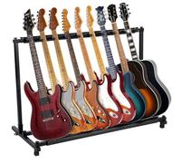 Guitar Rack Stand Multiple Guitar Display Rack Holder for Guitars Bass Cello for Home Music Studio (9 Holder)
