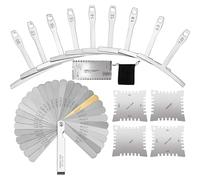 Guitar Radius Gauge Set, Luthier Feeler Tools 8.8 cm, Notched String Action Ruler 230 g, Precision Measuring Tool for Bass and Guitar Setup, Multifunctional Tool