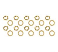 Guitar Repair Essentials 10 Piece Nut & Washer Set Compatible With M7 & M8 Pots(8mm Gold)