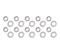 Guitar Repair Essentials 10 Piece Nut & Washer Set Compatible With M7 & M8 Pots(8mm Silver)