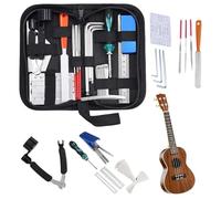 Guitar Repair Kit, Electric Maintenance Set, 7.87x3.94x0.98 inches, Musical Instrument Tools, Studio Performance Gear, 25-Piece Collection for Home Travel Show Guitarist Technician String Fixing