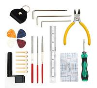 Guitar Repair Kit, Guitar Cleaning Kit Tools Maintenance Cleaning Tool String Organizer Ruler Gauge Measuring with Storage Bag for Music String Instrument