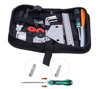 Guitar Repair Kit, Guitar Repair Tools 20Pcs Repairing Tool Kit with String Organizer String Winder For Measurement Maintenance File Leveling Ruler