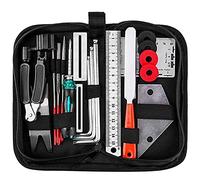 Guitar Repair Kit, Guitar String Height Gauge Ruler with String Organizer 20Pcs Guitar Repairing Tool Kit Guitar Repair Tools For Measurement Maintenance File Leveling Ruler