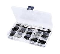 Guitar Repair Screw Kit, 9 Types Electric Guitar Screw Set Stainless for Luthier for Metal and Iron Maintenance (Black)