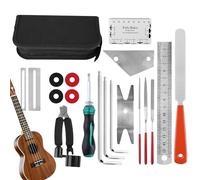 Guitar Repair Tool - Guitar Maintenance Kit, Allen Key Set | String Files, Guitar Care Accessories, Setup Sets for Acoustic and Electric Guitars, Fret Polishing Tools, Luthier with Tr