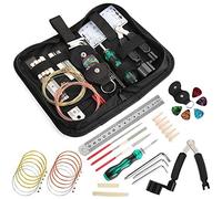 Guitar Repairing Kit, Guitar Care Kit, Maintenance Tool, Cleaning Accessories for Electric Classical Ukulele Bass Complete Set of Tools