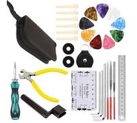 Guitar Repairing Maintenance Tool Kit,31Pcs Professional Guitar Repair Tool with Carry Bag for String Player Instrument Enthusiast Beginner,Cleaning Repair Set for Guitar Ukulele Bass Luthier Tool