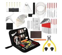 Guitar Repairing Maintenance Tool Kit with Carry Bag, Large Care Set of Tools For Guitar Workstation, Acoustic Guitar Electric Guitar Ukulele Violins Bass Banjo Polishing Care Set