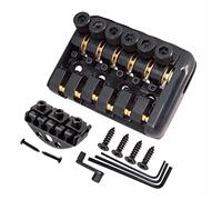 Guitar Replacement Parts 6 String Saddle Headless Electric Guitar Bridge Tailpiece With Worm Involved String Device Guitar Bridge Tailpiece