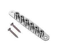 Guitar Replacement Parts Electric Guitar Parts Metal Bridge String Through Body Ferrules Bushing Plate For Guitar Replacement (Color : Silver)