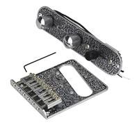 Guitar Replacement Parts Set Of 3 Way Wired Loaded Prewired Control Plate & Electric Guitar Bridge For TL Guitar