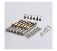 Guitar Replacement Parts Stainless Steel Headless Guitar Bridge/Single Bridge For 6/7/8 Strings (Color : Silver 6 Pieces-2)