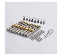 Guitar Replacement Parts Stainless Steel Headless Guitar Bridge/Single Bridge For 6/7/8 Strings (Color : Silver 8 Pieces-2)